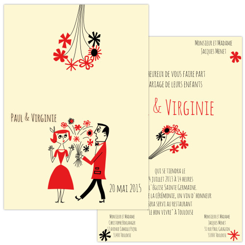Faire-part Rétro