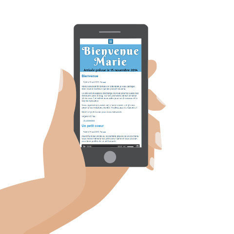 Site de naissance Nounours - smartphone